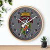 2nd Ranger Battalion Scroll and Shield Wall Clock Home Decor Printify 