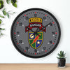 2nd Ranger Battalion Scroll and Shield Wall Clock Home Decor Printify 