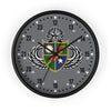 75th Ranger Regiment Wall Clock Home Decor Printify Black Base Black 10"