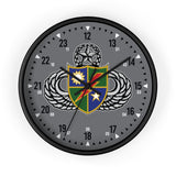 75th Ranger Regiment Wall Clock Home Decor Printify Black Base Black 10"