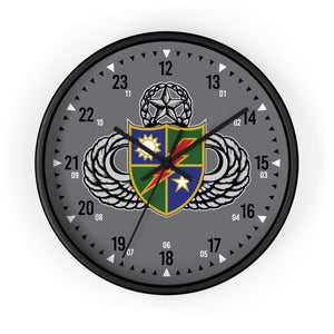 75th Ranger Regiment Wall Clock Home Decor Printify Black Base Black 10"