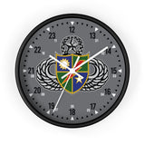 75th Ranger Regiment Wall Clock Home Decor Printify Black Base White 10"