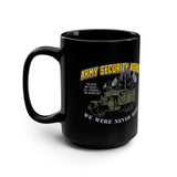 Army Security Agency Sneaky Truck Black Mug Mug Printify 