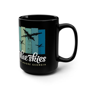 Blue Skies Fort Moore Georgia Black Mug Mug Printify 15oz 