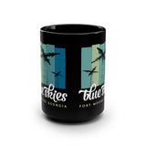 Blue Skies Fort Moore Georgia Black Mug Mug Printify 