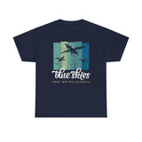 Blue Skies Jump Towers - Fort Moore - Unisex Heavy Cotton Tee T-Shirt Printify Navy S 