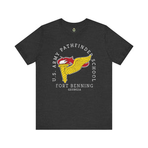 Fort Benning Pathfinder School - Athletic Fit Team Shirt T-Shirt Printify S Dark Grey Heather 