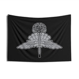 Military Free Fall (HALO) Jumpmaster Badge Double-Sided Flag - 36 x 60 Home Decor Printify 