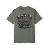 Rattlesnake Dropzone Fort Chaffee Arkansas Dyed Soft Cotton Shirt T-Shirt Printify Moss S 