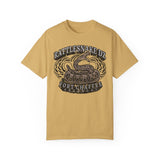 Rattlesnake Dropzone Fort Chaffee Arkansas Dyed Soft Cotton Shirt T-Shirt Printify Mustard S 