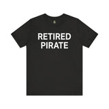 RETIRED PIRATE Athletic Fit Short Sleeve Tee T-Shirt Printify Black Heather S 