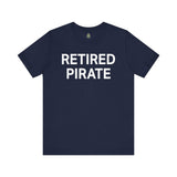 RETIRED PIRATE Athletic Fit Short Sleeve Tee T-Shirt Printify Navy M 