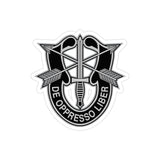 Special Forces Insignia Indoor Outdoor Sticker Paper products Printify 4" × 4" Die-Cut Transparent