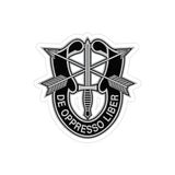 Special Forces Insignia Indoor Outdoor Sticker Paper products Printify 5" × 5" Die-Cut Transparent