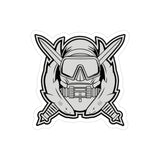 Special Forces Underwater Operations Combat Diver Indoor Outdoor Sticker Paper products Printify 2" × 2" Die-Cut Transparent