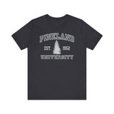 The Original Pineland University - Athletic Fit Team Shirt T-Shirt Printify Dark Grey S 