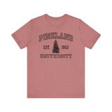 The Original Pineland University - Athletic Fit Team Shirt T-Shirt Printify Heather Mauve S 