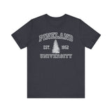 The Original Pineland University - Athletic Fit Team Shirt T-Shirt Printify Heather Navy S 