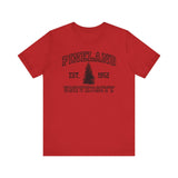 The Original Pineland University - Athletic Fit Team Shirt T-Shirt Printify Red S 