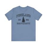 The Original Pineland University - Athletic Fit Team Shirt T-Shirt Printify Steel Blue S 