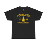 The Original Pineland University - Unisex Heavy Cotton Tee T-Shirt Printify Black S 