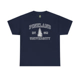 The Original Pineland University - Unisex Heavy Cotton Tee T-Shirt Printify Navy S 