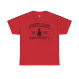 The Original Pineland University - Unisex Heavy Cotton Tee T-Shirt Printify Red S 