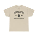 The Original Pineland University - Unisex Heavy Cotton Tee T-Shirt Printify Sand S 