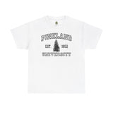 The Original Pineland University - Unisex Heavy Cotton Tee T-Shirt Printify White S 