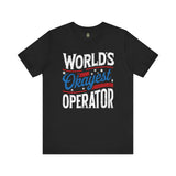 World's Okayest Operator - Athletic Fit Team Shirt T-Shirt Printify Black S 