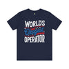 World's Okayest Operator - Athletic Fit Team Shirt T-Shirt Printify Navy S 