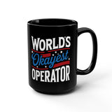 World's Okayest Operator Black Mug Mug Printify 