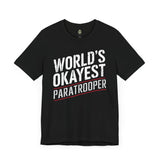 World's Okayest Paratrooper - Athletic Fit Team Shirt T-Shirt Printify 