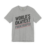 World's Okayest Paratrooper - Athletic Fit Team Shirt T-Shirt Printify 