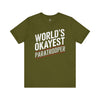 World's Okayest Paratrooper - Athletic Fit Team Shirt T-Shirt Printify Olive S 