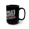 World's Okayest Paratrooper Black Mug Mug Printify 