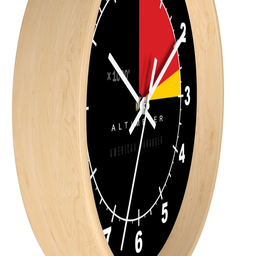 Black Altimeter Wall Clock – American Marauder